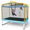 Rectangle Trampoline with Swing Horizontal Bar and Safety Net